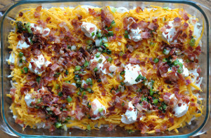 Cheesy Bacon Potato Casserole