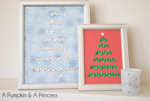 Rick Rack Christmas Tree Art