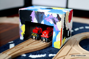 Painted Train Engine Shed