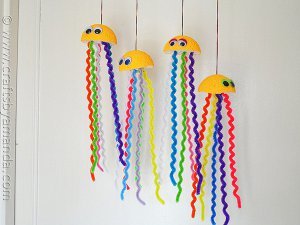 Happy Hanging Jellyfish Craft