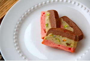 Sweet Spumoni Shortbread Cookies