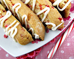 White Chocolate Candy Cane Biscotti
