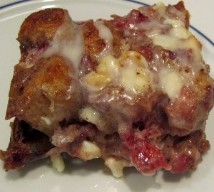 Strawberries and Cream Cinnamon French Toast Bake