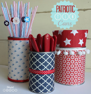 Patriotic Cutlery Cans