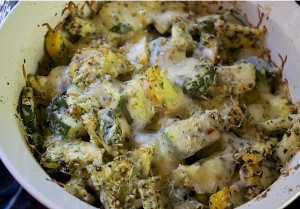 Balsamic Basil Zucchini Bake