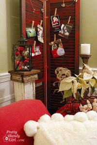 Red Shutters Christmas Card Display