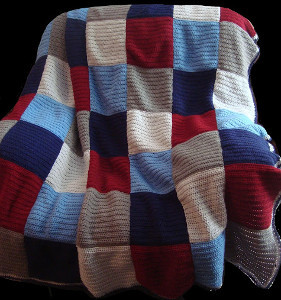 Patriotic Color Block Afghan