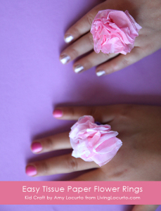 Tissue Paper Flower Rings