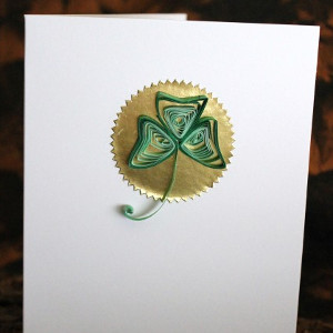 Quilled Shamrock Card