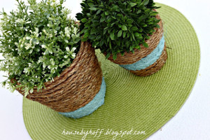 Rope-Wrapped Terra Cotta Planters