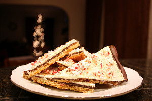 Peppermint Bark Shortbread Cookies