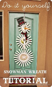 Sunburst Snowman Wreath