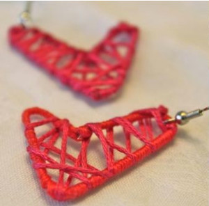Paper Clip Heart Earrings
