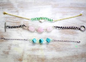 Classic Chain and Beads Bracelet