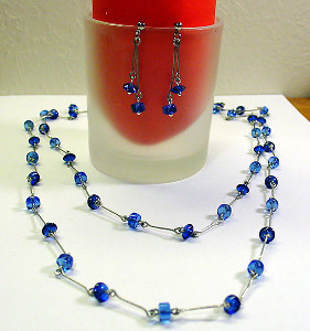 Opera-Length Wire Necklace and Earring Set