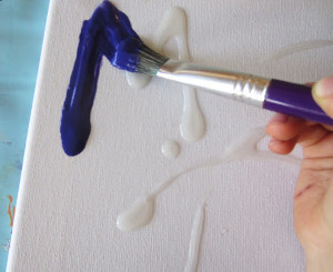 Goopy Glue Canvas Painting