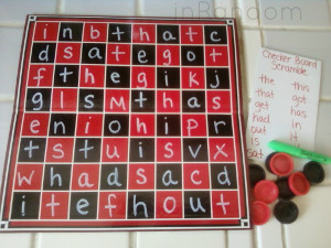 Black and Read Checker Board