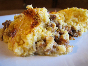 Grandma's Favorite Sausage and Cheese Grits Bake