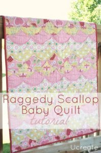 Apple of My Eye Raggedy Scallop Quilt