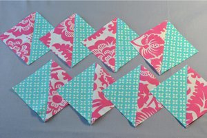 Half Square Triangles 8 at a Time