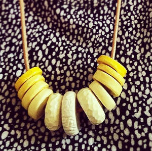 Banana Chips Clay Necklace