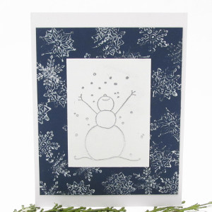Embossed Let It Snow Card Embossed Let It Snow Card