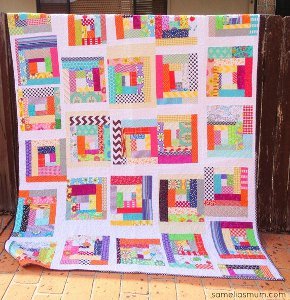Scrapalicious Improv Log Cabin Quilt Scrapalicious Improv Log Cabin Quilt