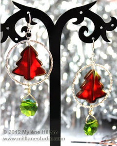 Glowing Christmas Tree Earrings