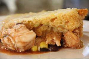 Southern Cornbread Chicken Enchiladas
