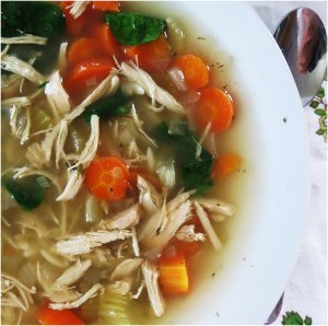 Chicken Lemon Soup with Orzo Pasta