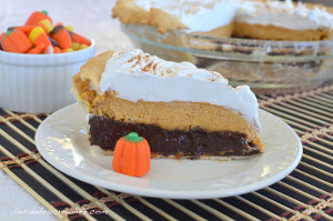 Pumpkin Cheesecake Brownie Pie