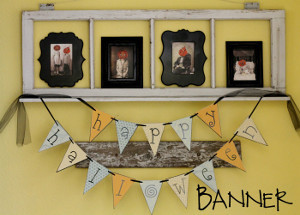 Wooden Happy Halloween Banner