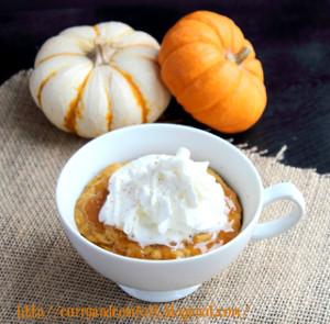 2-Minute Pumpkin Caramel Mug Cake
