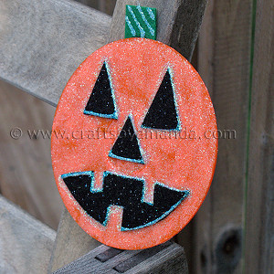 Glitter Pumpkin Disc
