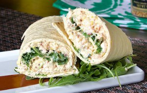 Chicken Salad Flatbread Pinwheels