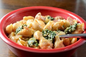 Mac and Cheese with Kale and Sausage