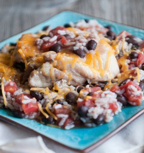 Southwestern Chicken and Rice Casserole