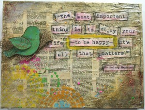Distressed Mixed Media Art