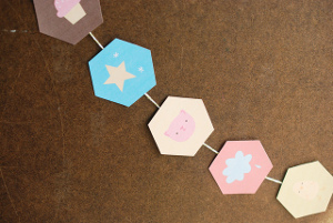 Printable Hexagon Cuties Banner