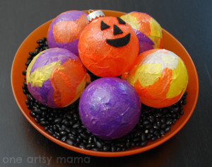 Mod Podge Halloween Ornaments