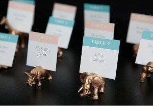 Gold Animal Escort Card Holders