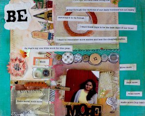 "Be More" Scrapbook Layout