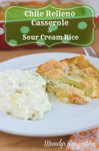 Chile Relleno Casserole with Sour Cream Rice