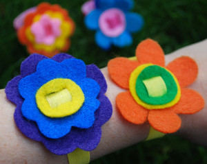 No Sew Flower Power Bracelet
