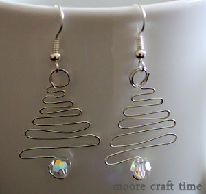 Crystal Drop Christmas Earrings