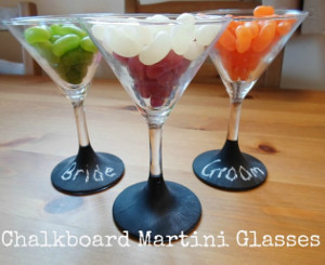 Chalkboard Martini Glasses