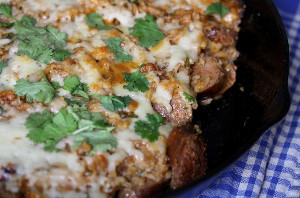Tex-Mex Chicken and Rice Casserole with Chorizo
