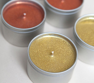 Glitter Top Tin Candles