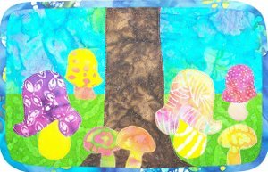 Magical Mushrooms Mug Rug