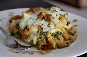 Creamy Butternut Squash Autumn Veggie Casserole with Shrimp